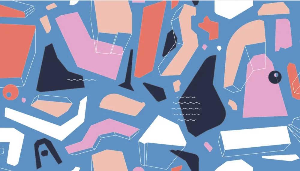 Multi-colored pastel pattern from the 2021 Fjällräven Kånken Art Collection